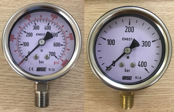( Bạn có thể kiểm tra áp suất thủy lực dễ dàng nhờ vào thiết bị đồng hồ đo áp )